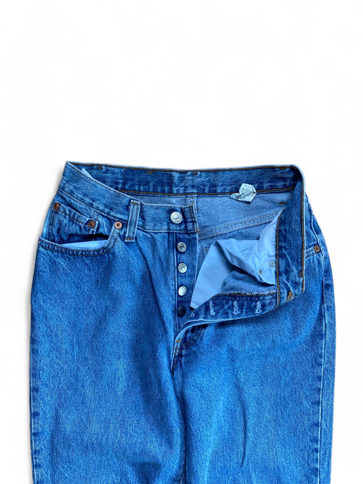 Classic! Vintage Levis Jeans 17501-0191 Regular Fit Straight Leg Damen Blau (9) S - RareRags