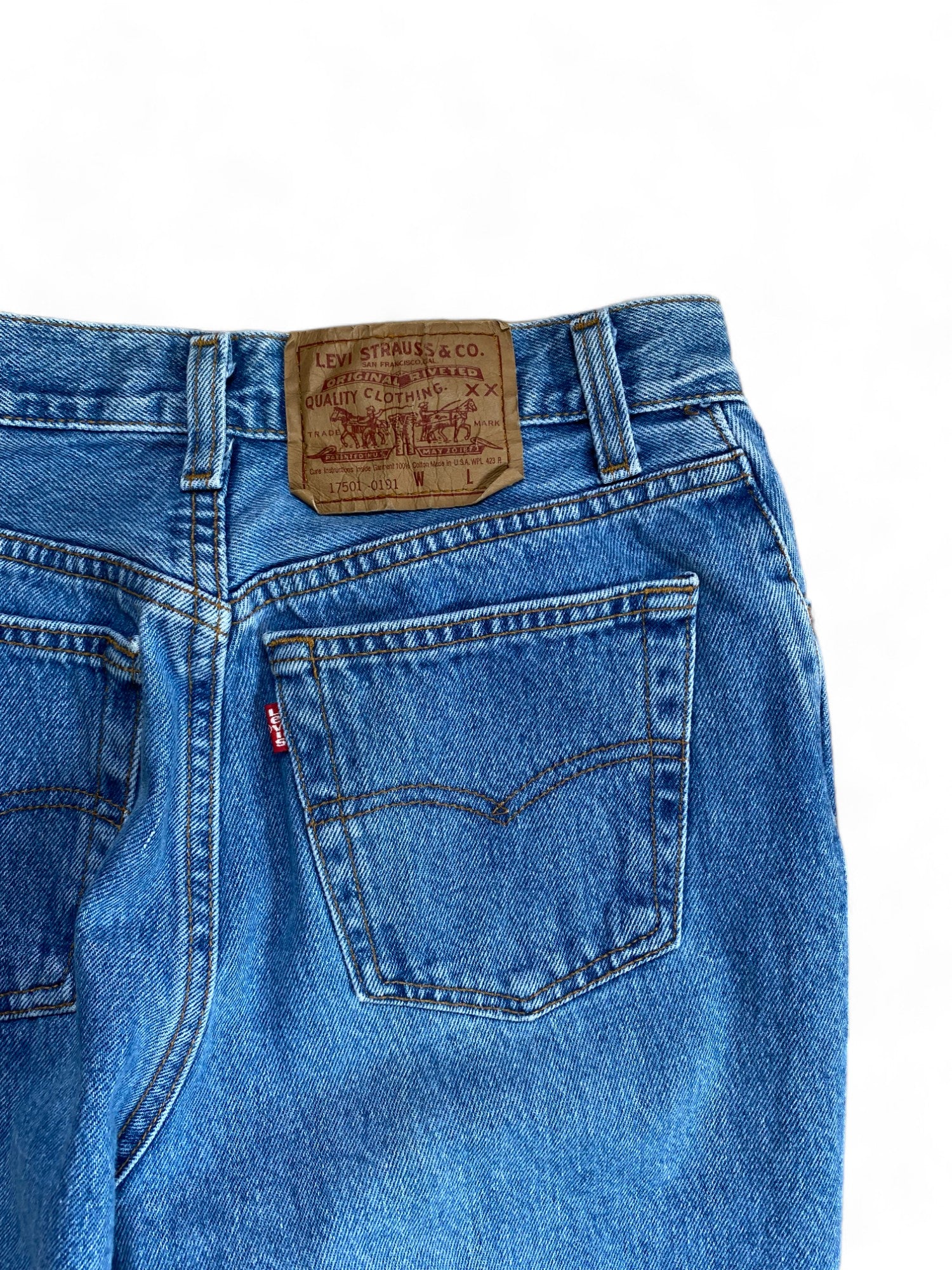 Classic! Vintage Levis Jeans 17501-0191 Regular Fit Straight Leg Damen Blau (9) S - RareRags