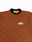 Vintage Avanti By C&A Shirt 90s Warped Checkerboard Schwarz Orange XL