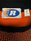 Vintage Avanti By C&A Shirt 90s Warped Checkerboard Schwarz Orange XL