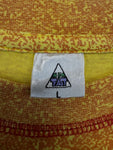 Vintage New Fast By C&A Shirt 90s "Hyper Surf" Heat Map Abstract Design Gelb Orange L