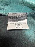 Vintage Shirt 90s AOP Beach Volleyball Abstract Photo Print Single Stitch Grün Schwarz L