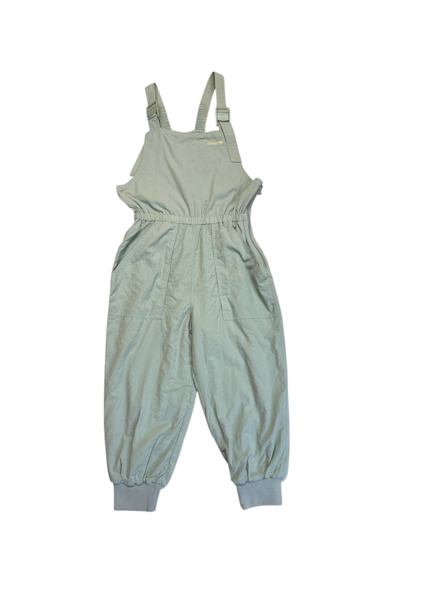 80s Adidas Damen Skianzug Neu Made In West Germany Velours Futter Grau Gelb D40 M