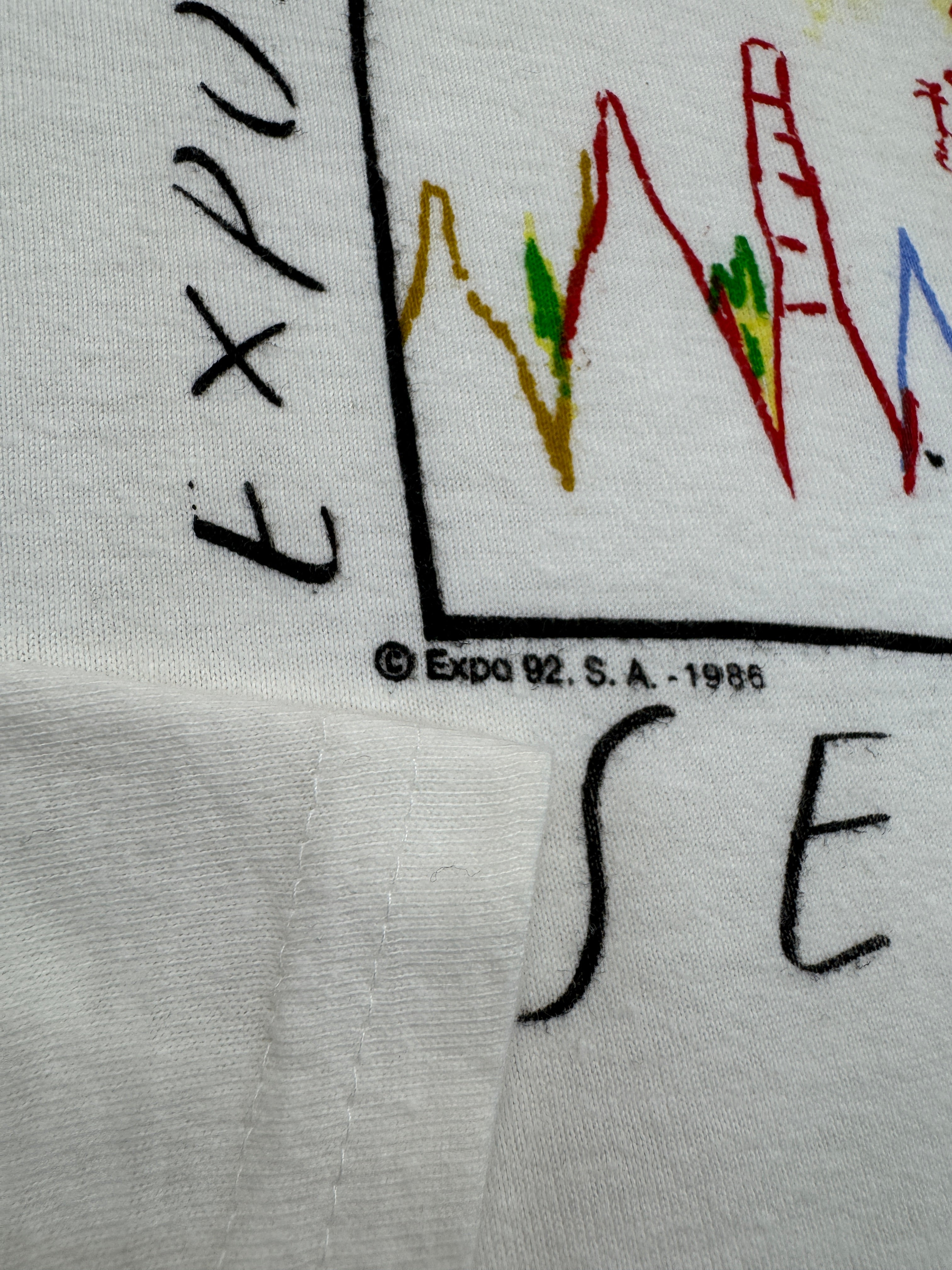 Vintage Mas Sana Shirt EXPO 1992 Sevilla Weiß M