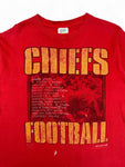 Vintage Official Fan Shirt 90s Trashed NFL Chiefs Football Single Stitch Made In USA Rot L