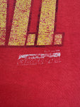 Vintage Official Fan Shirt 90s Trashed NFL Chiefs Football Single Stitch Made In USA Rot L