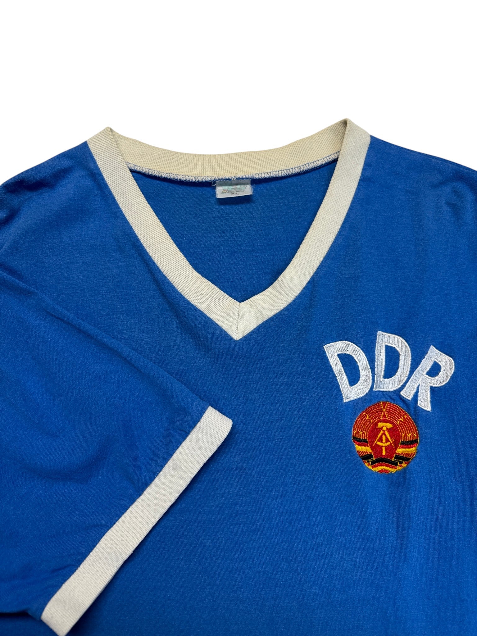 90s Retro Fan Shirt DDR 1974 Blau