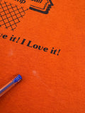 Vintage Fruit Of The Loom Damen Shirt 80s "Doug Bruno Girls Basketball Camp" Single Stitch Made In USA Orange XL