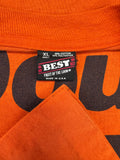 Vintage Fruit Of The Loom Damen Shirt 80s "Doug Bruno Girls Basketball Camp" Single Stitch Made In USA Orange XL