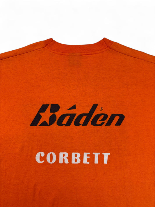 Vintage Fruit Of The Loom Damen Shirt 80s "Doug Bruno Girls Basketball Camp" Single Stitch Made In USA Orange XL