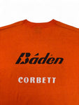 Vintage Fruit Of The Loom Damen Shirt 80s "Doug Bruno Girls Basketball Camp" Single Stitch Made In USA Orange XL