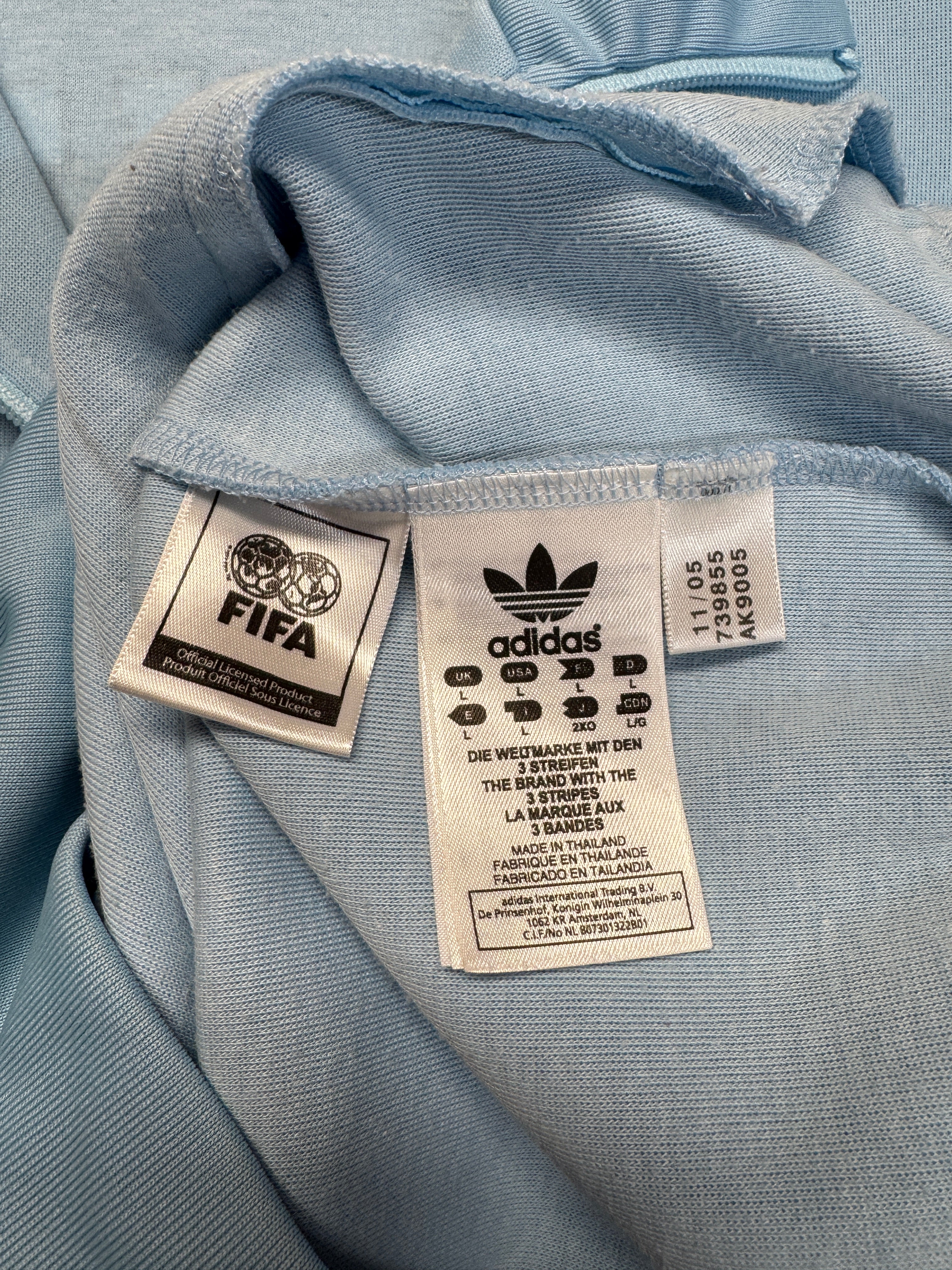 2005 Adidas Retro Sportjacke Argentina Blau