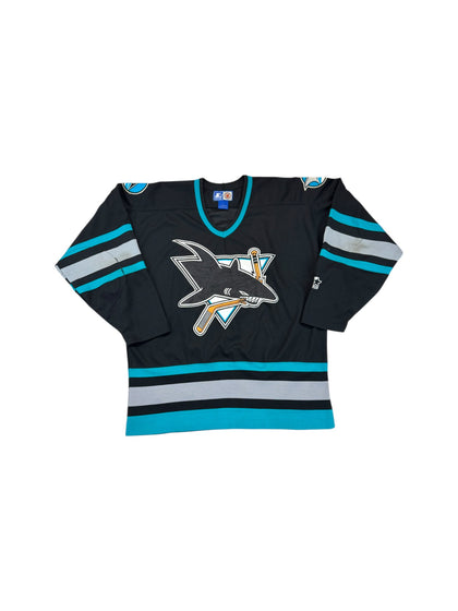 Vintage Starter Jersey 90s San Jose Sharks Made In Korea Schwarz L