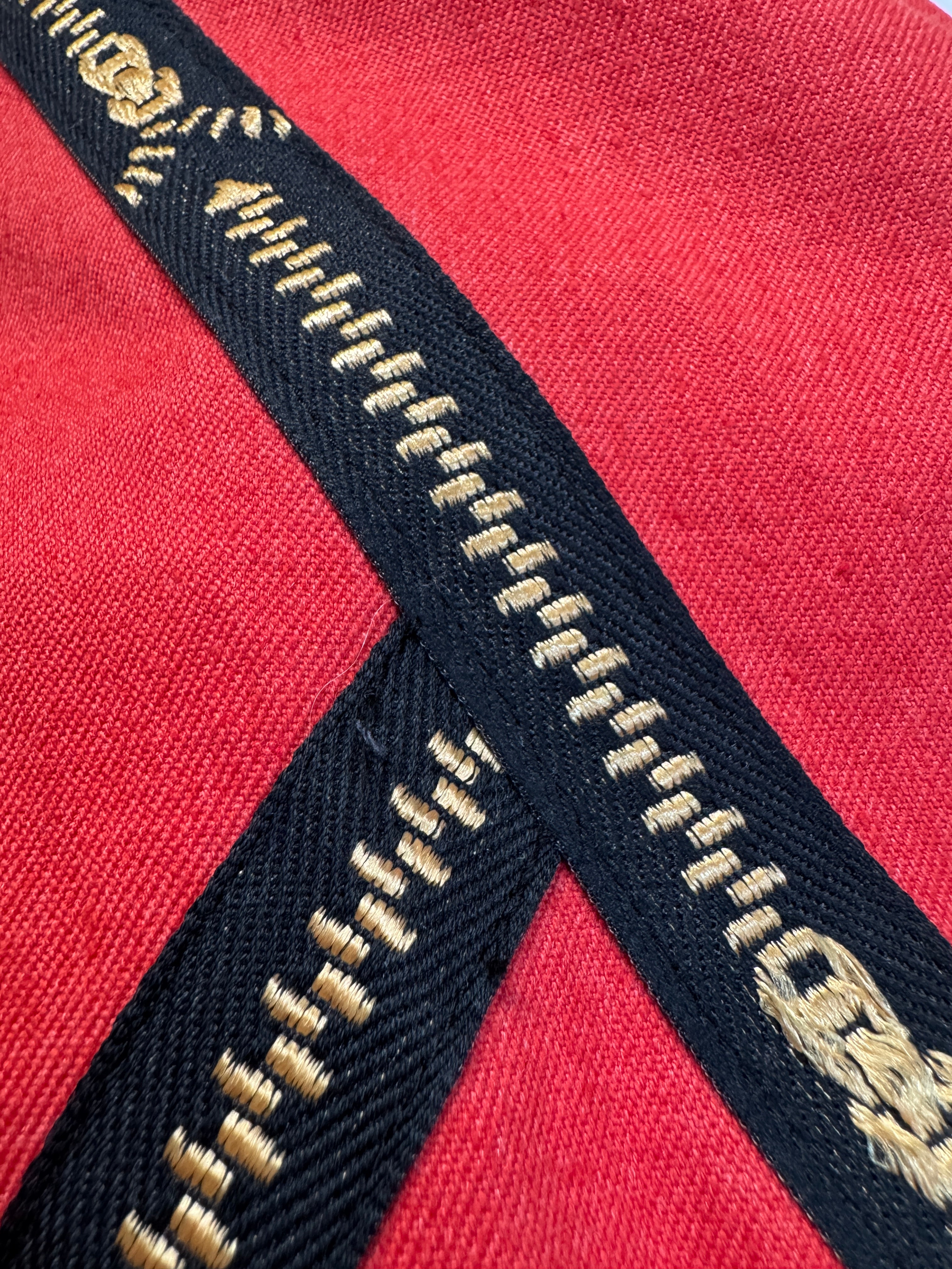 90s Handmade "Zipper" Hemd Rot S-M