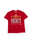 Vintage Hanes Shirt 90s NBA Houston Rockets Single Stitch Made In USA Rot XL