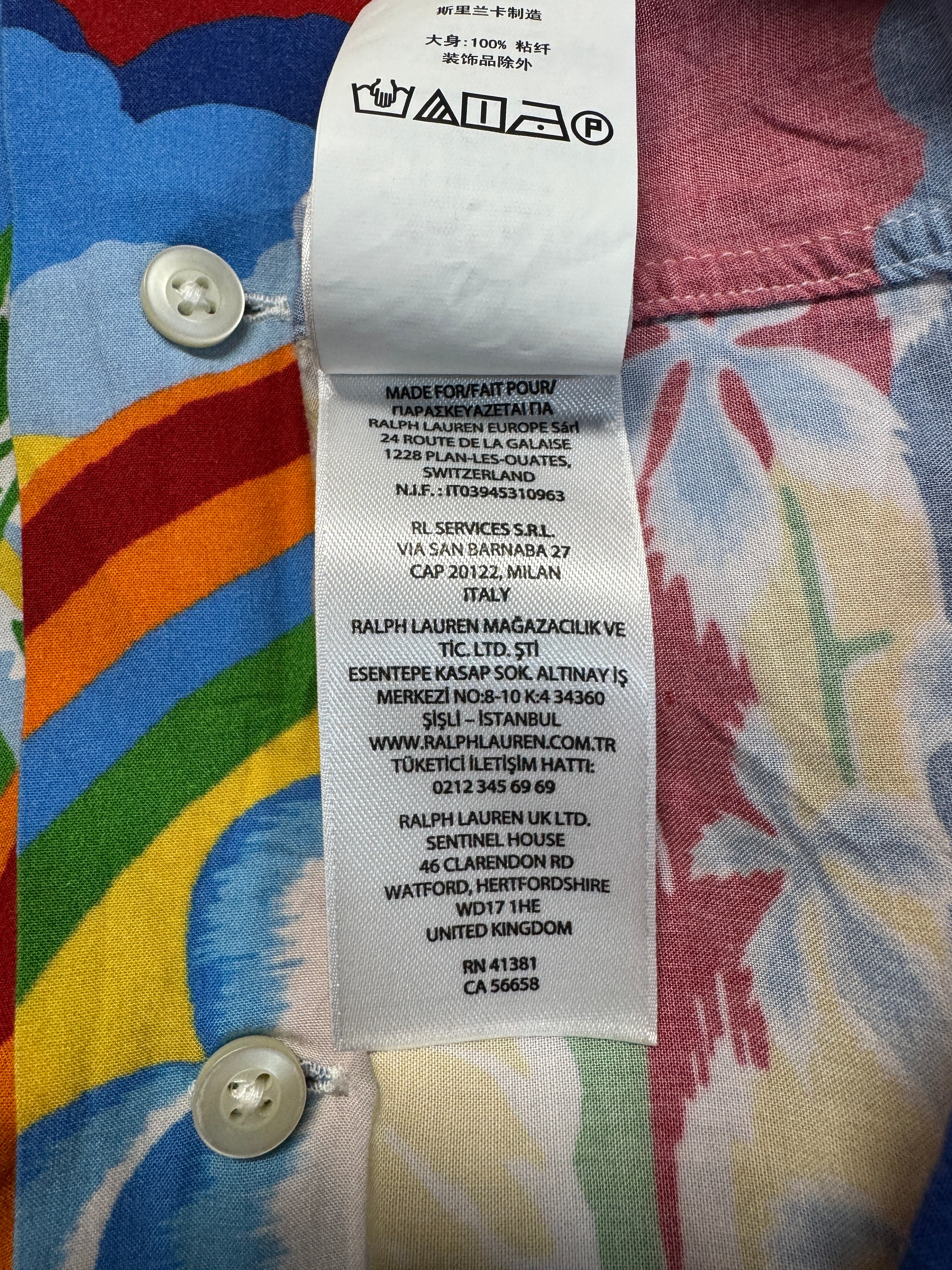 Ralph Lauren Hawaii Hemd Bunt XL