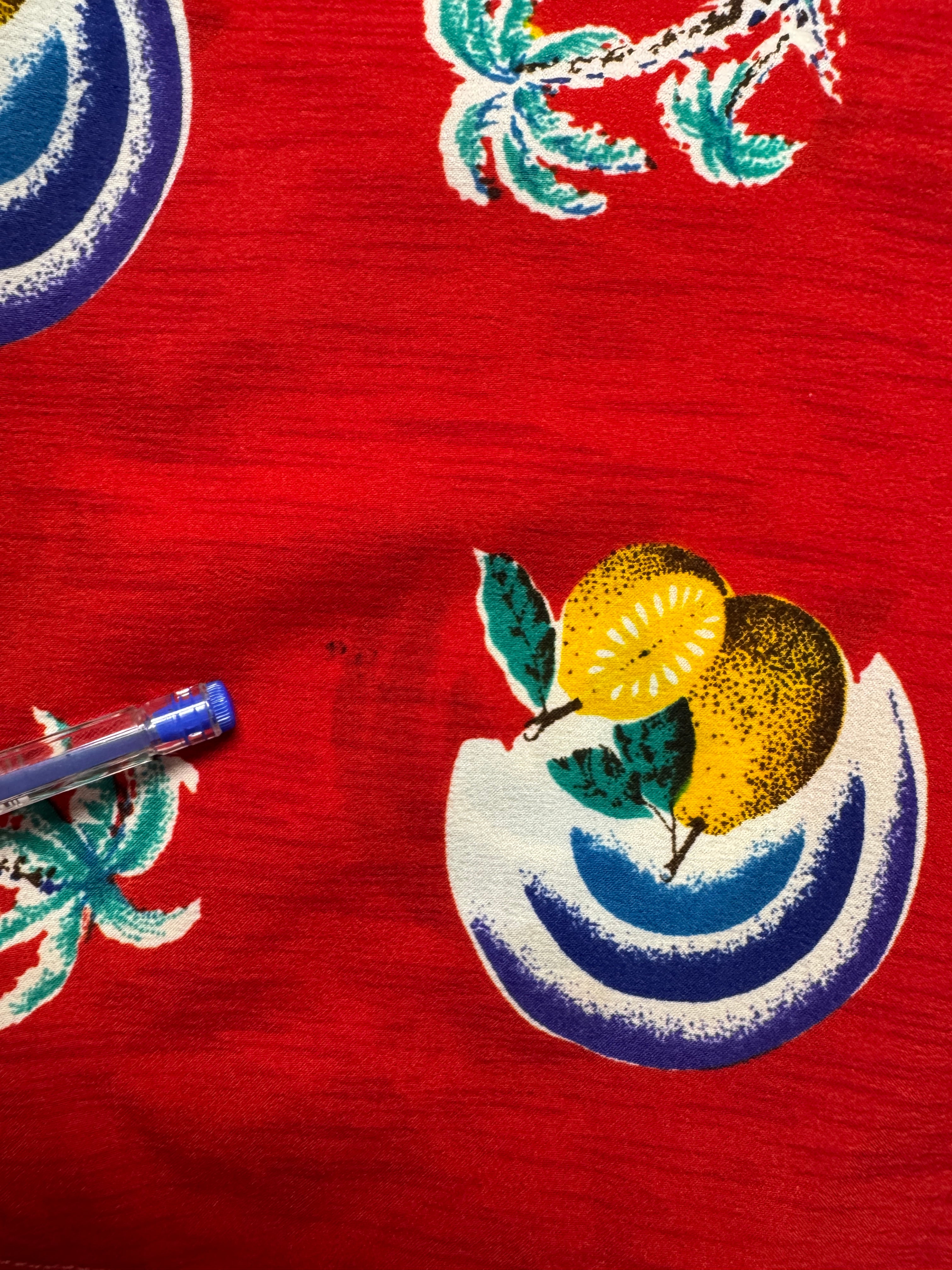 80s Stage Hawaii Hemd Island Print Made In Korea Rot XL