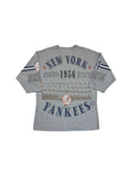 Rare! Vintage Long Gone Shirt 90s New York Yankees 1956 World Series Single Stitch Made in USA Grau L