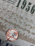 Rare! Vintage Long Gone Shirt 90s New York Yankees 1956 World Series Single Stitch Made in USA Grau L