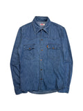 80s Levis Western Hemd Orange Tab Blau M