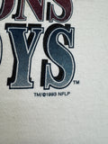 Vintage Fruit Of The Loom Shirt 1993 Super Bowl Cowboys X Bills Single Stitch Made In USA Weiß L