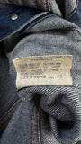 Vintage Levis Trucker Jeansweste (70)501 1981 Orange Tab Made In France Blau (36) S-M