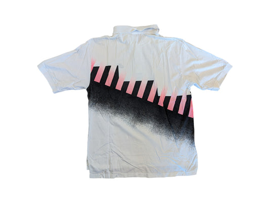 Rare! Vintage Nike Poloshirt 1989 Challenge Court Andre Agassi Weiß Pink XL
