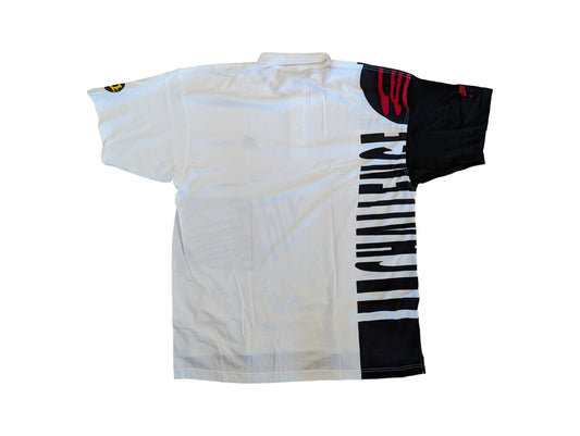Rare! Vintage Nike Poloshirt Challenge Court Andre Agassi Weiß Schwarz XL