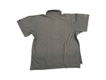 Vintage Nike Poloshirt Tennis Gestreift Weiß Braun L