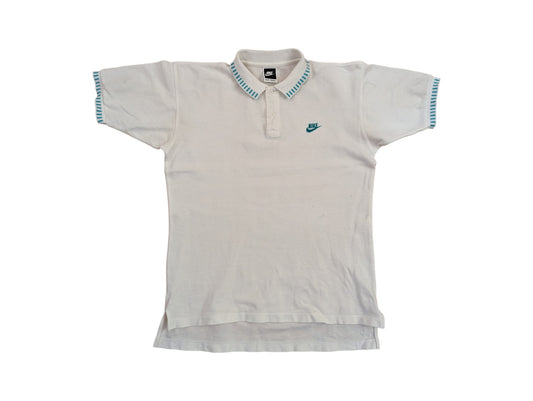 Vintage Nike Poloshirt Challenge Court Weiß Hellblau XL