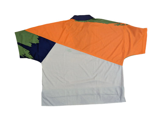 Rare! Vintage Nike Poloshirt Challenge Court Andre Agassi Weiß Grün Orange L