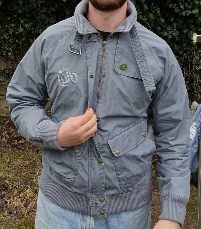 Adidas Blouson 00s Sample "AD"-Stickerei Grau 50 M