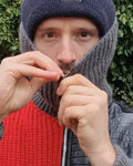 Vintage Iceberg Wolljacke 90s Mohair, Alpaka & Lederapplikationen Lampo Zip Made In Italy Rot Schwarz 44 M
