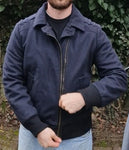 Iceberg Blouson 00s Schurwolle Lampo Zip Made In Italy Dunkelblau 48/M