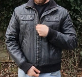 Vintage Iceberg Jacke 90s Lederlook Glänzend/Shiny Schwarz 50/L