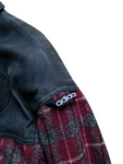 Rare! Vintage Adidas Flanell Jacke Olympic Centennial Collection Gefüttert Kariert Rot Schwarz L