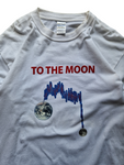 Gildan Longsleeve "to the moon" Weiß L