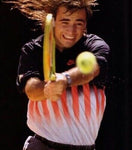 Rare! Vintage Nike Poloshirt Challenge Court Andre Agassi 1990 Weiß Rot L