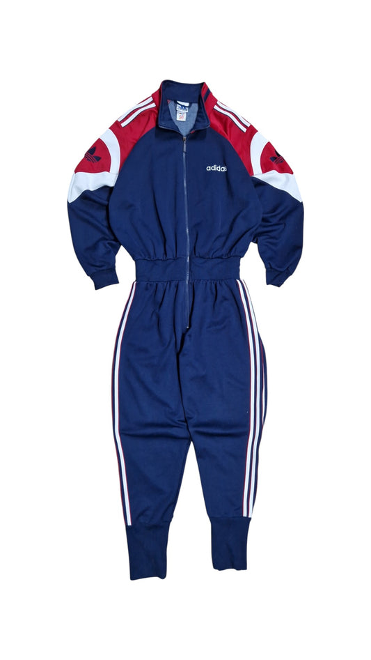 90s Adidas Overall "Sitor" Dunkelblau Rot D7 L