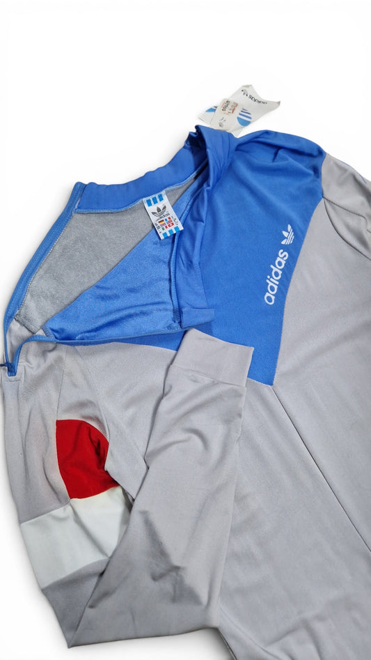 80s Adidas Ski Overall Deadstock Made In West Germany Grau Blau D50 M