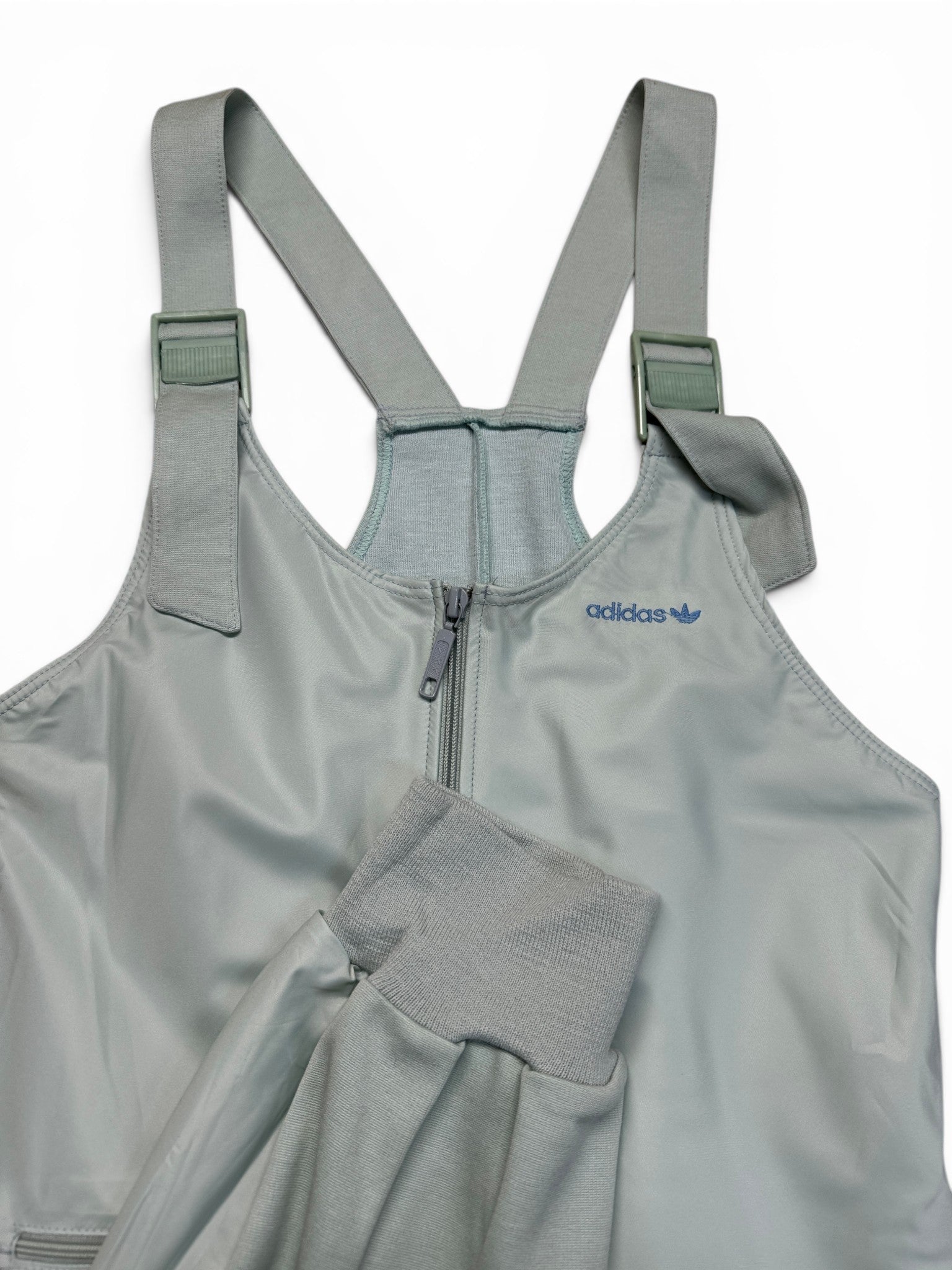 80s Adidas Damen Skianzug Made In Malta Mint Blau D42 L