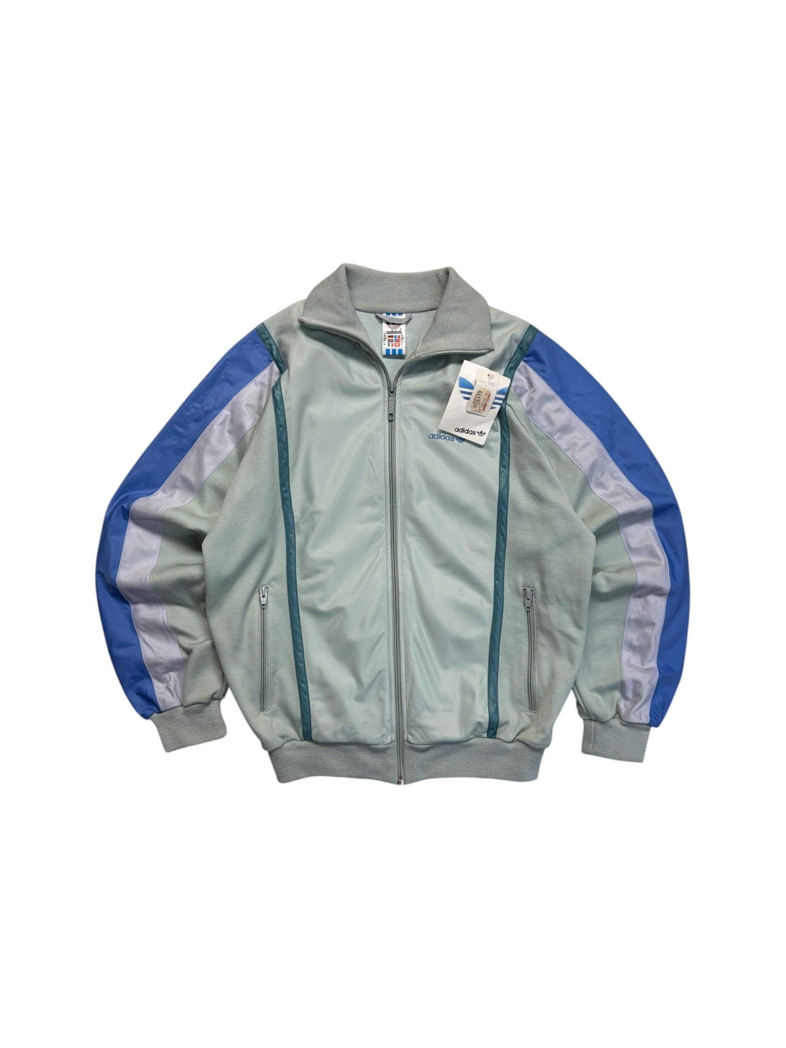 80s Adidas Damen Skianzug Made In Malta Mint Blau D42 L