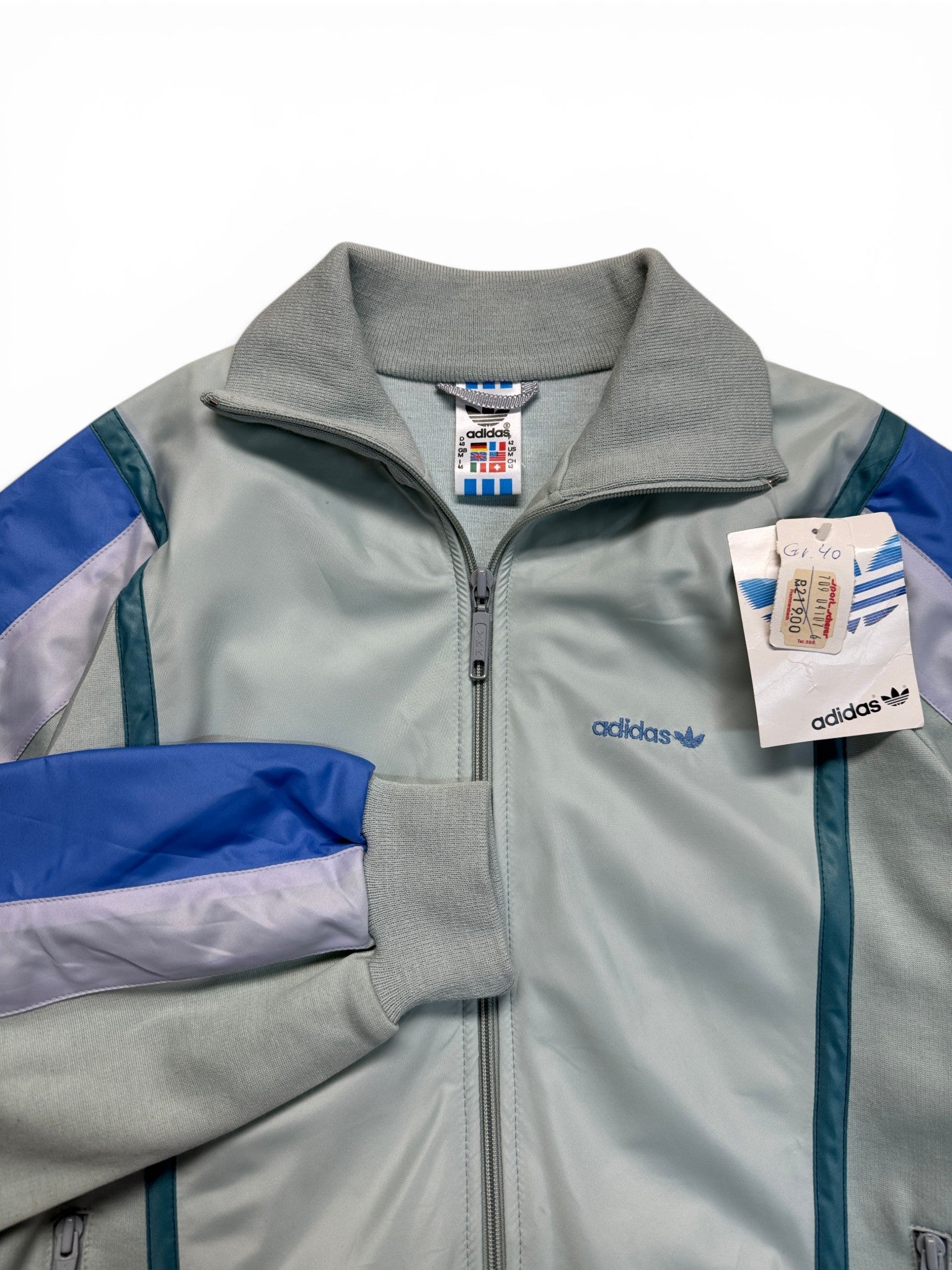 80s Adidas Damen Skianzug Made In Malta Mint Blau D40 M