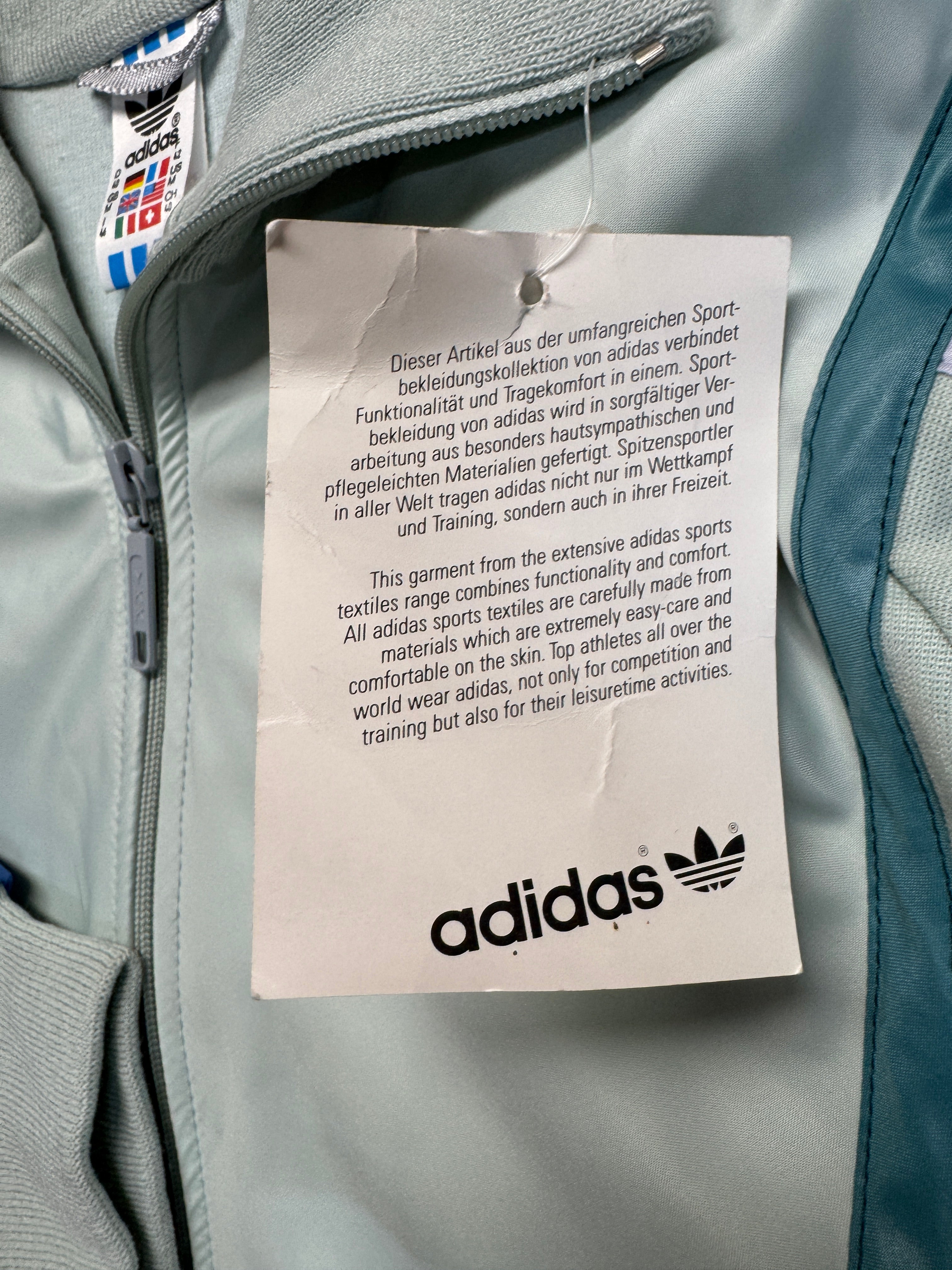 80s Adidas Damen Skianzug Made In Malta Mint Blau D42 L
