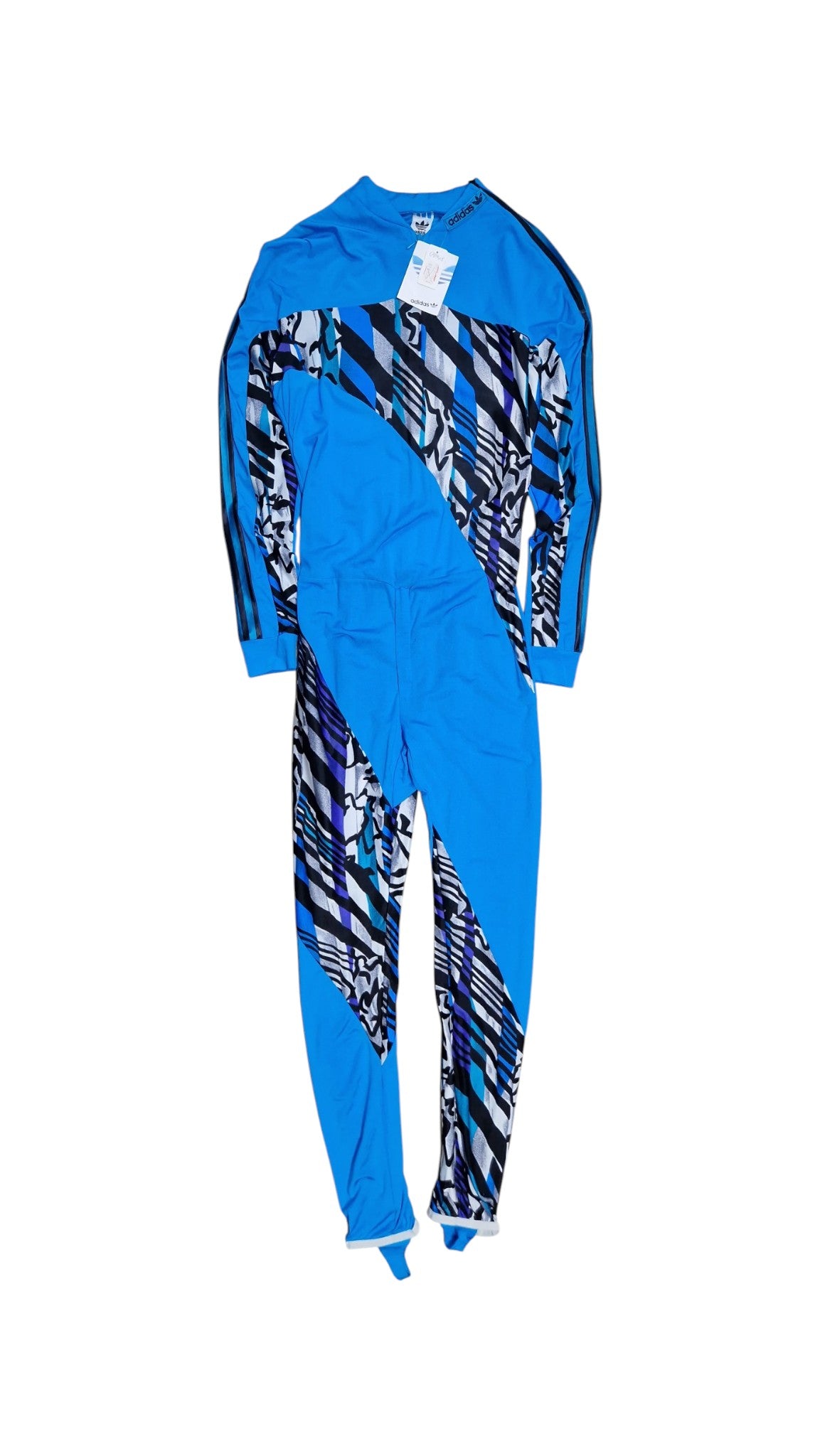 80s Adidas Ski Overall Made In West Germany Abstract Pattern Blau D48 S