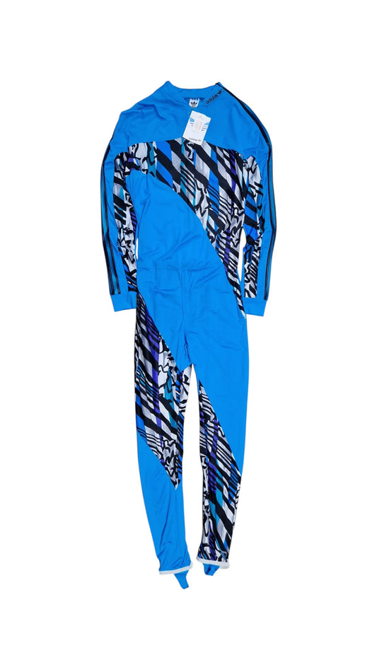 80s Adidas Ski Overall Made In West Germany Abstract Pattern Blau D48 S
