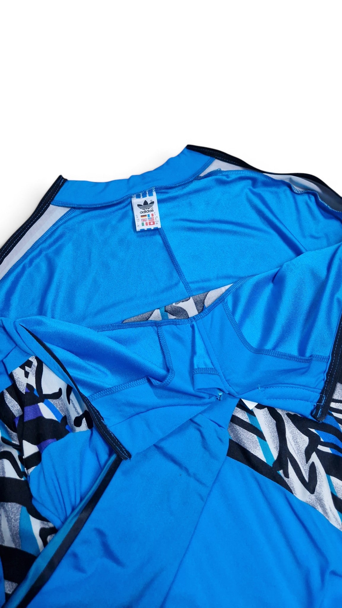 80s Adidas Ski Overall Made In West Germany Abstract Pattern Blau D48 S