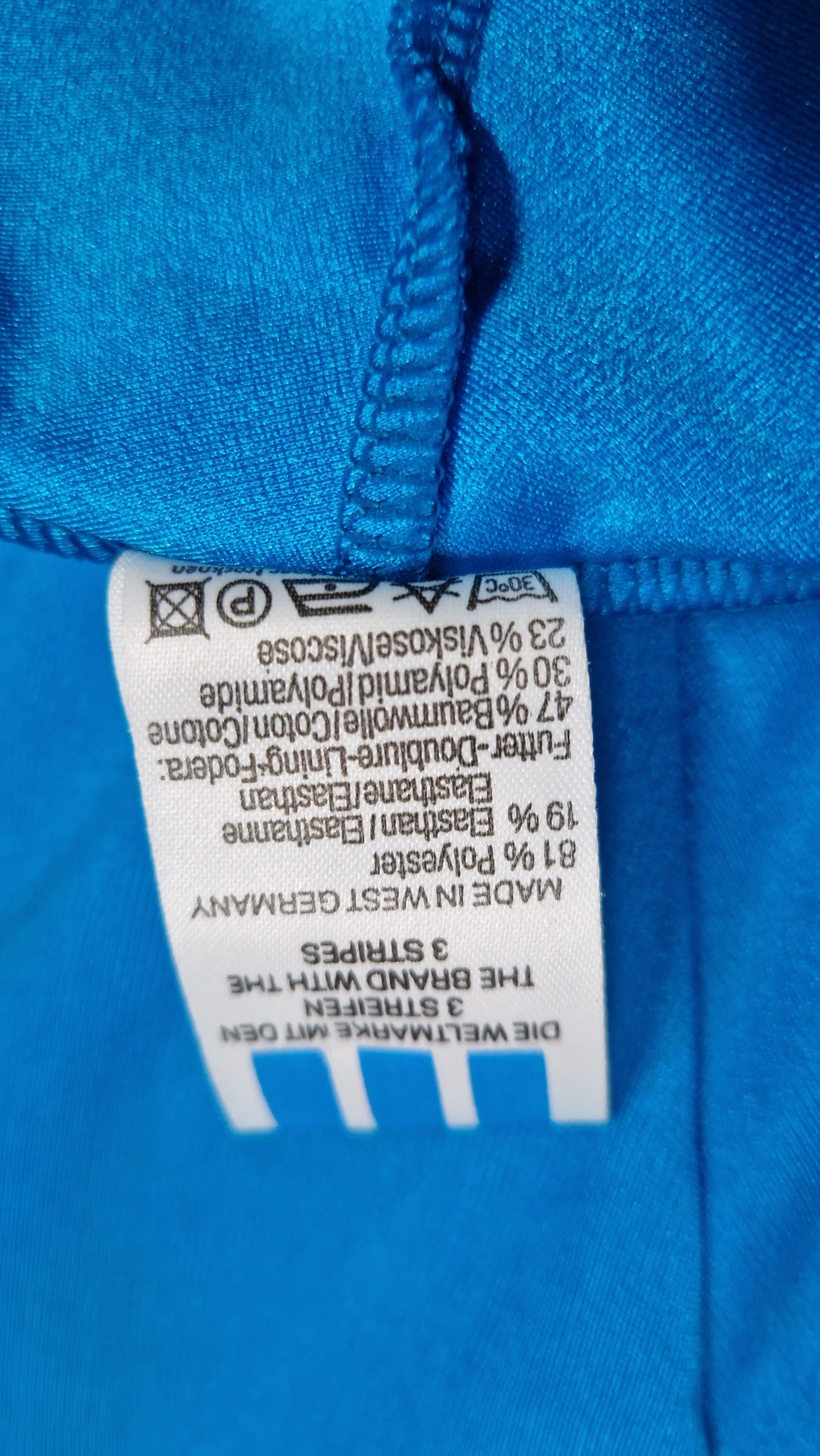 80s Adidas Ski Overall Made In West Germany Abstract Pattern Blau D48 S