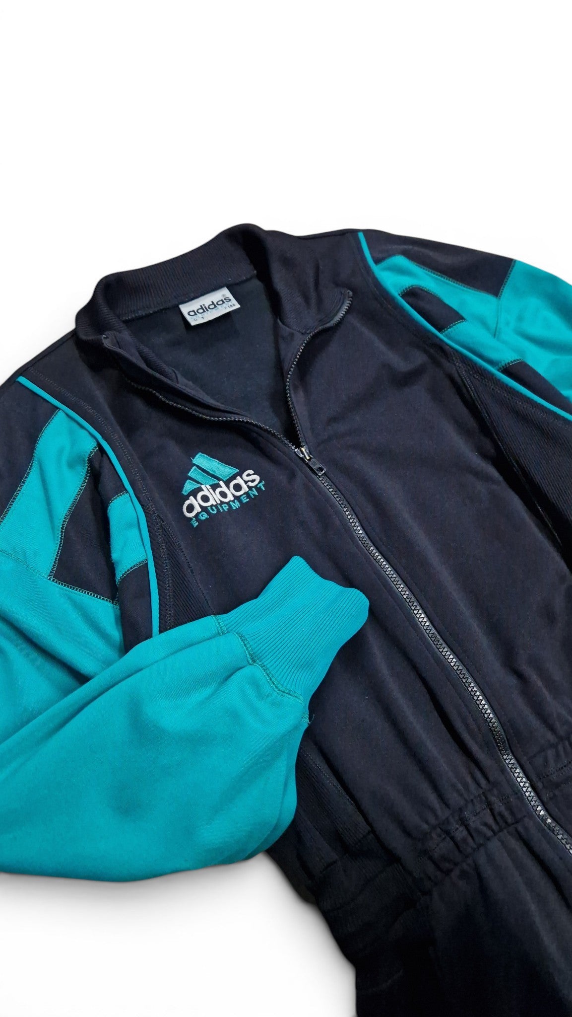 90s Adidas Equipment Overall Made In Damascus Syria Schwarz Grün D7 L