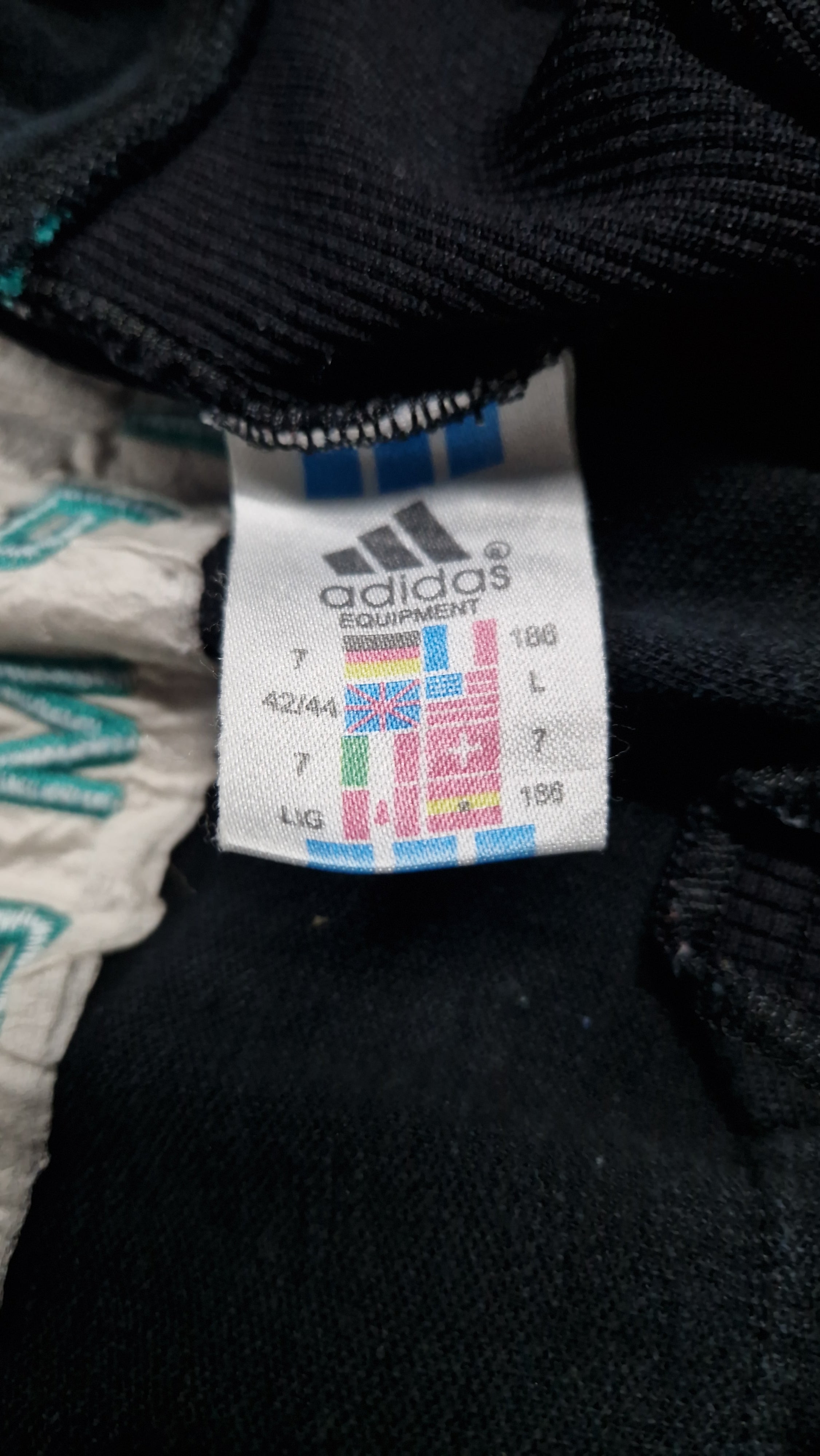 90s Adidas Equipment Overall Made In Damascus Syria Schwarz Grün D7 L